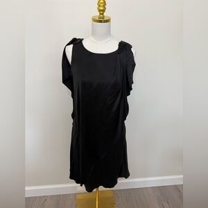 Aidan Mattox One Shoulder Black Dress